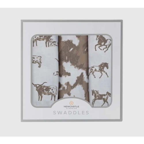 Cowboys & cowgirls baby swaddle set