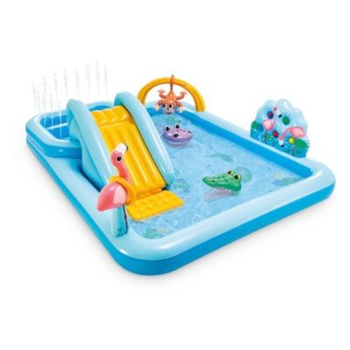 Intex 96" X 78" X 28" Inflatable Jungle Adventure Play Center Spray Kiddie Pool : Target