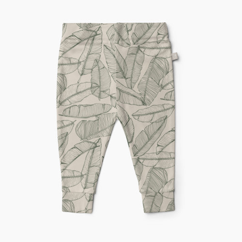 Goumi Kids x Babylist Baby Pants - Banana Leaf, 0-3 M