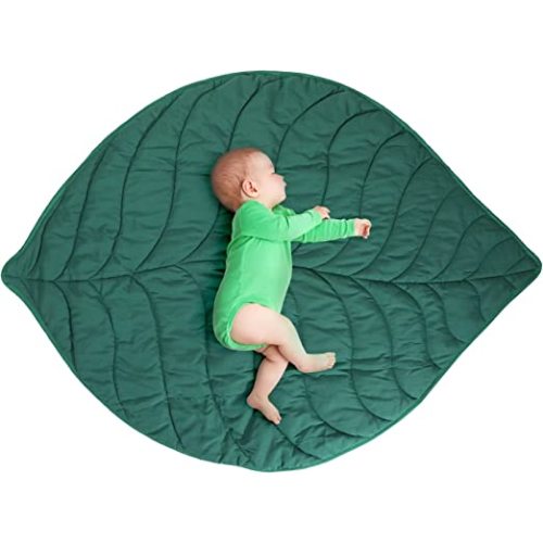 VARIPOWDER Baby Play Mat,56.3x42.1inch Cotton Crawling Cushion, Kids Room Rug Floor Gym,Soft Washable Non-Slip Room Decor Floor Rug, Activity Floor Carpet,Photo Studio Prop(Dark Green)