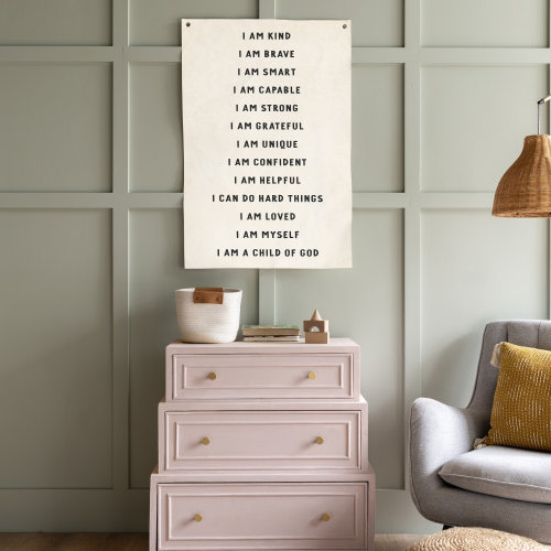 Affirmation Flag | Kids Room Decor | Scripture Banner for Kids Room | Kids Affirmation Banner | Neutral Nursery | Kids Room Decor | 410