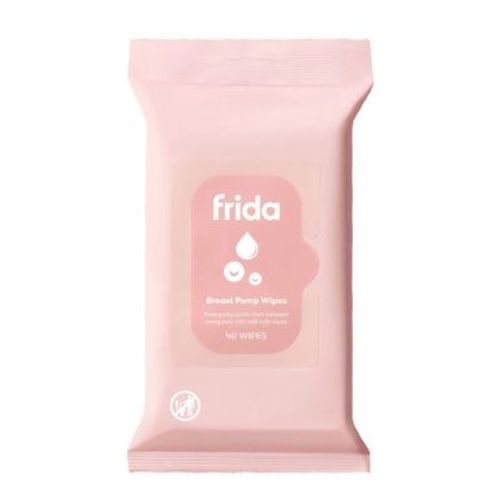 Frida Mom Breast Pump Wipes, Travel Essential Accessory Set for Breastfeeding Moms - 40ct