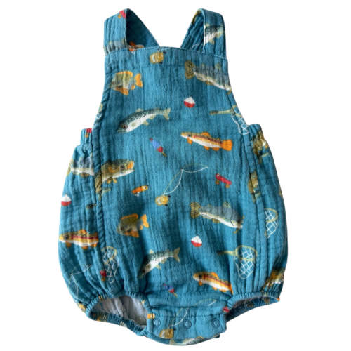 Muslin Retro Sunsuit, Gone Fishing