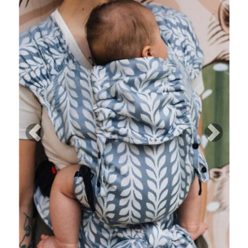Baby carrier - LennyHybrid Half Buckle Carrier, Standard Size, jacquard weave (100% bamboo viscose) - CATKIN - WILLOW