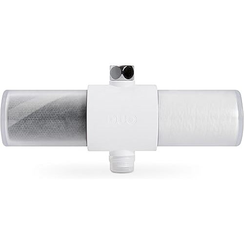 Weddell Duo Shower Filter - NSF Certified Shower Filter, High Pressure Activated Carbon Filter, Removes Chlorine, PFAS & Particulates, Clinically Tested For Healthier Skin & Hair (White)