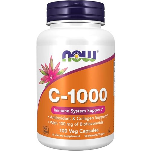 NOW Foods Supplements, Vitamin C-1,000 with 100 mg of Bioflavonoids, Antioxidant protection*, 100 Veg Capsules