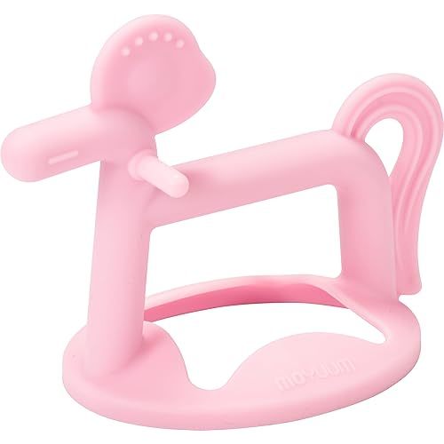 Pony Teether - 100% Silicone, Wearable Type, Baby Chew Toy, Pack of 1 (Pink)