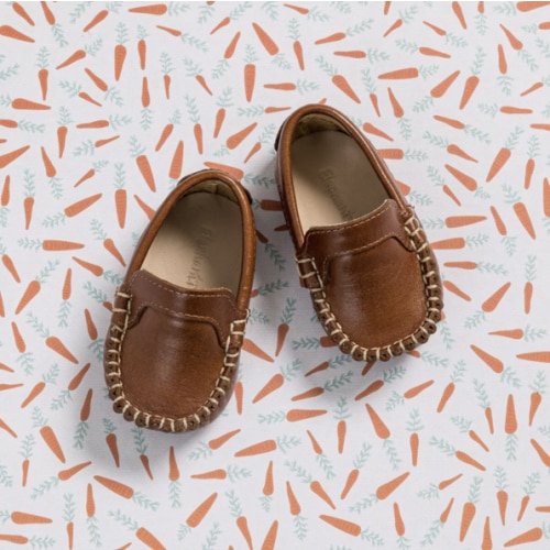 Baby Moccasins in Natural Leather | Elephantito - Classic Comfort for Tiny Feet | Over The Moon