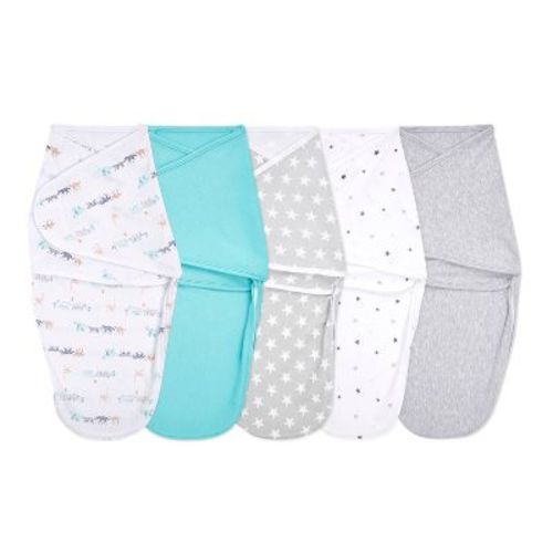 Aden + Anais Essentials Easy Swaddle Wrap - Starlit - 0-3 Months - 5pk