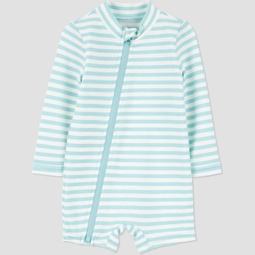Carter's Just One You® Baby Boys' Long Sleeve One Piece Striped Unisuit - White/Green