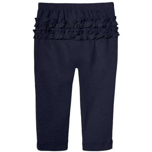 City Threads Usa-made Baby Ruffle Butt Soft Cotton Leggings | Deep Purple - 3/6m