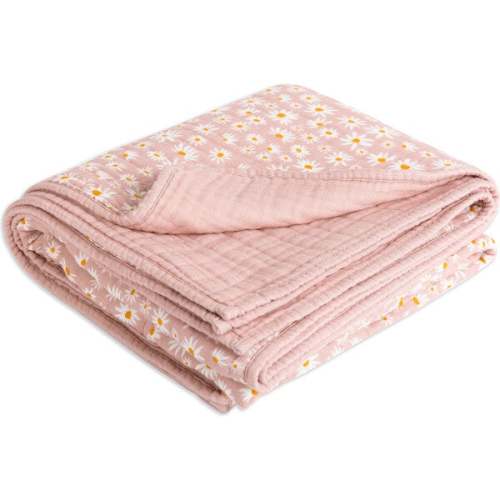 Organic Muslin Cotton 3-Layer Quilt, Daisy - Babyletto Blankets & Quilts | Maisonette