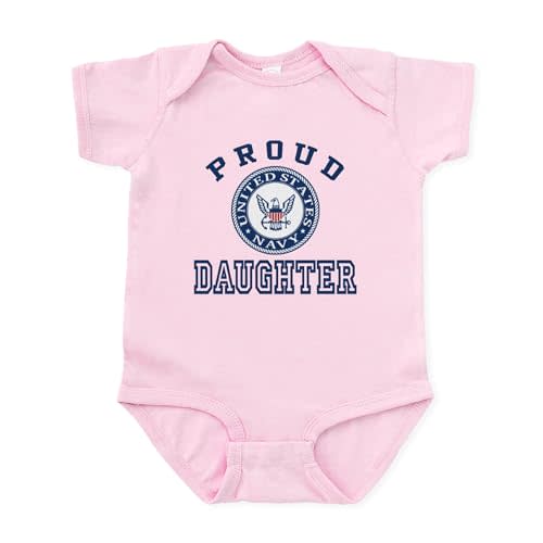 CafePress Proud US Navy Daughter Infant Bodysuit Cute Infant Bodysuit Baby Romper