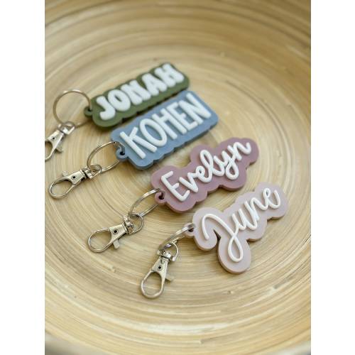 Acrylic Name Keychain, 3D Name Keychain, Backpack Keychain, Kids Keychain, Personalized Name Keychain, Diaper Bag Tag, Keychain