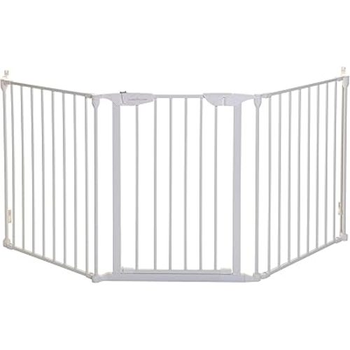 Little Chicks Waverely 79" Extra Wide Baby Gate with Door - Hardware Mounted Safety Gate for Hallways, Doorways, and Stairs