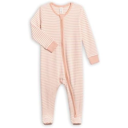 Colored Organics Baby Zip-Up Footed Sleeper with 2-Way Zipper - Newborn Organic Cotton Pajamas