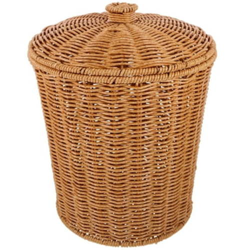 Weiwei Large Woven Laundry Hamper with Handles & Lid for Storage
