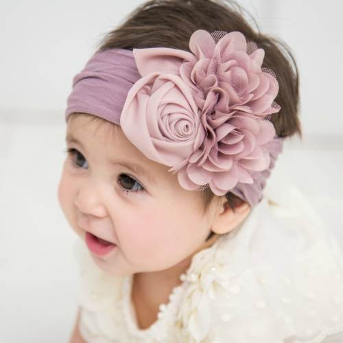 Baby headband, Floral nylon