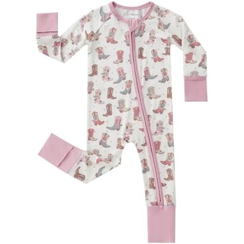 pureborn Baby Boys Girls Sleeper Snug Fit Viscose from Bamboo Pajamas 0-24 Months