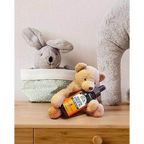 Herb Pharm Kids Mullein and Garlic Oil, Calendula, Garlic, Mullein, St. John's Wort, Olive Oil, 1 Fl Oz (Pack of 1)