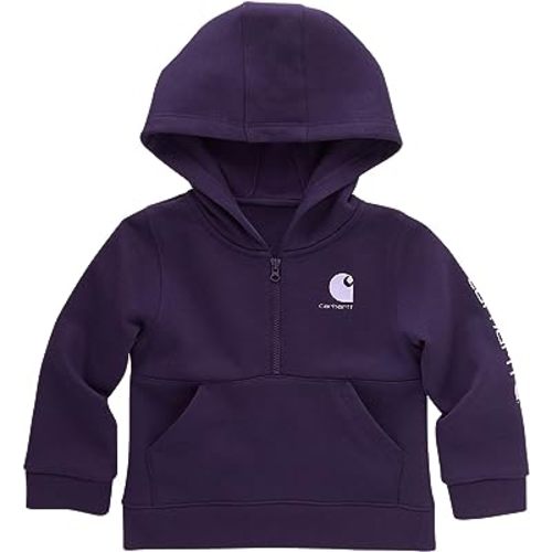 Carhartt Girls' Long-Sleeve Half-Zip Hooded Sweatshirt