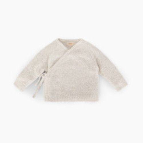7AM Enfant Fuzzy Wrap Top - Ecru, 0-3 M