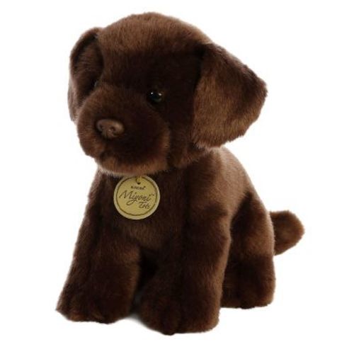 Aurora Medium Chocolate Lab Pup Miyoni Tots Adorable Stuffed Animal 11"