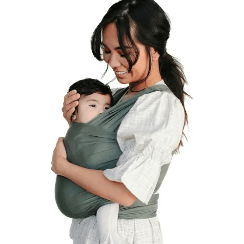 Solly Baby Wrap Carrier - Lightweight Baby Carrier - Newborn Baby Essentials - for Newborn, Infants and Baby 8-25 Lbs. Basil