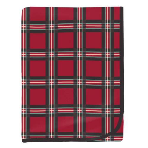 Print Swaddling Blanket in Classic Holiday Plaid