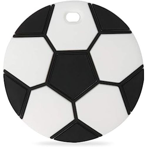 Sports Ball Series Baby Teething Toys,Food Grade Silicone Chew Teether for 3 Months+ Infant Boy and Girl,Toddler Sensory Chewing Teether,BPA Free (Soccer)