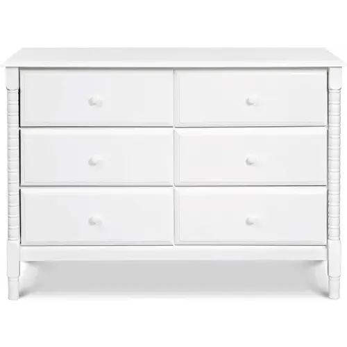 DaVinci Jenny Lind Spindle 6-Drawer Dresser in White