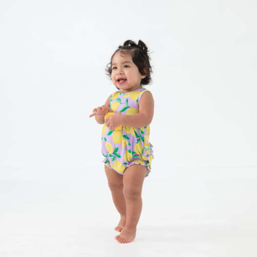 Lavender Sunny Citrus Bubble Romper