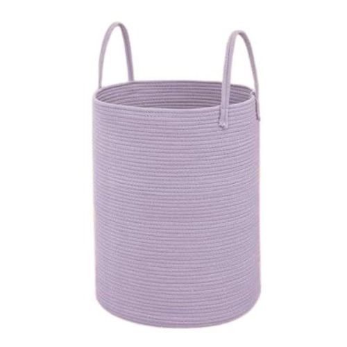Home Collection Large Woven Laundry Basket Hamper 60L Purple