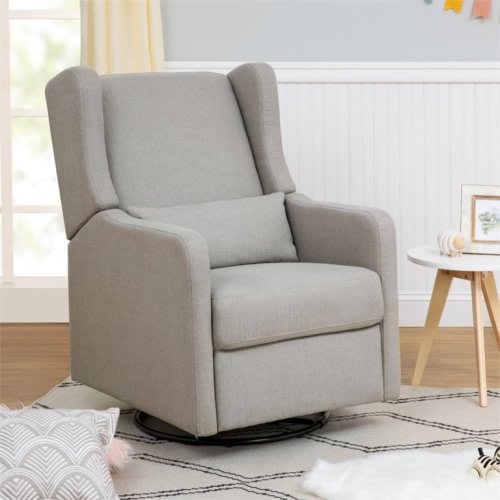 Carter's Arlo Recliner and Swivel Glider | Water Repellent & Stain Resistant Fabric, Grey Linen