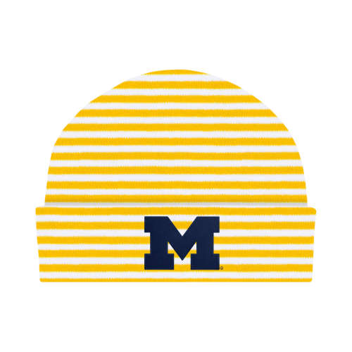 Michigan Wolverines Striped Knit Cap | College Baby