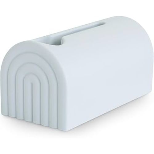 mushie Bath Spout Cover | Soft Silicone Bathtub Faucet Safety Guard for Kids | Universal Fit (Periwinkle)