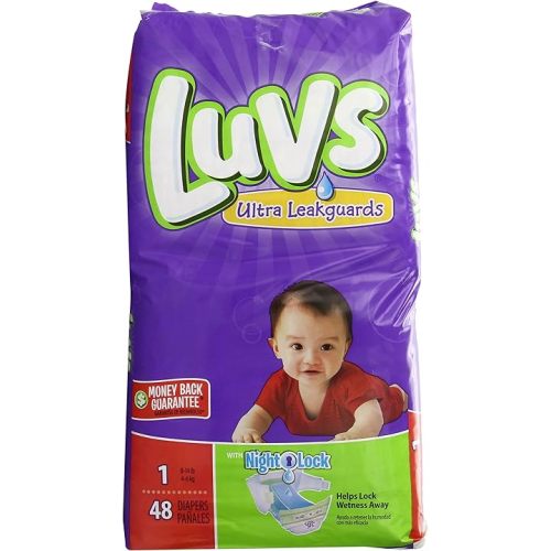 Luvs with Ultra Leak Guards Diapers, Size 1, 48 Count