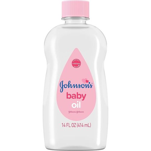 Johnson's Baby Oil, Pure Mineral Oil to help Prevent Moisture Loss for baby, Kids & Adults, Gentle & Soothing Baby Massage Oil for Dry Skin Relief, Original Scent, 14 fl. oz(Pack of 6)
