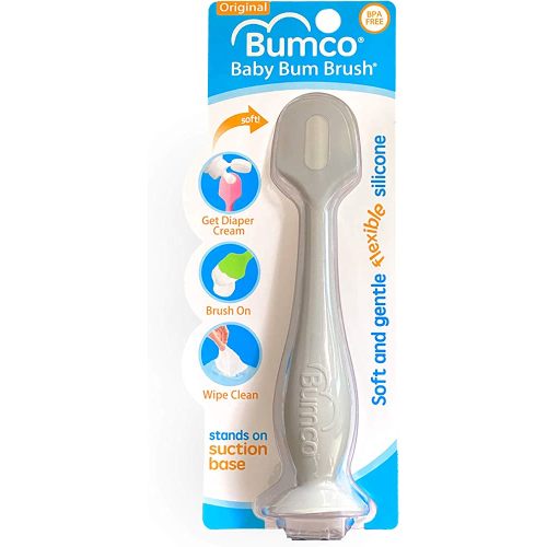 Bumco Diaper Cream Spatula - Baby Bum Brush for Butt Paste Diaper Cream, Baby Butt Cream Diaper Cream Applicator, Butt Spatula Baby Necessities, Diaper Cream Brush, Gray