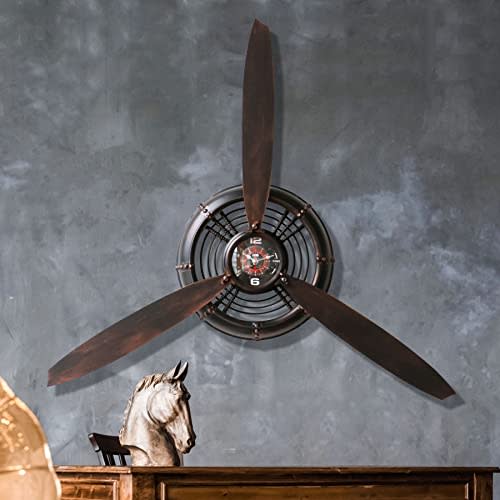 YOUKI Airplane Propeller Wall Decor,Aviation Decor,Pilot Gifts,Propeller Wall Sculptures,Wall Art for Kitchen Bedroom,Living Room,Kitchen,Bathroom, Battery Operated,Metal.Bronze