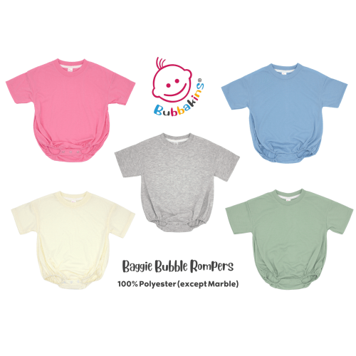 Infant and toddler polyester baggy bubble romper