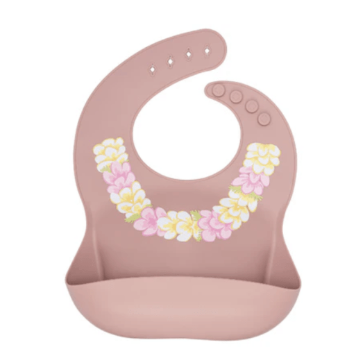 Silicone Bib - Plumeria Lei