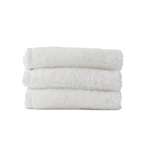 Lalo Baby Washcloths 3-Pack - 100% Organic Cotton, Soft & Absorbent, Gentle on Sensitive Skin, Machine Washable Soft Kids Washcloths - Coconut