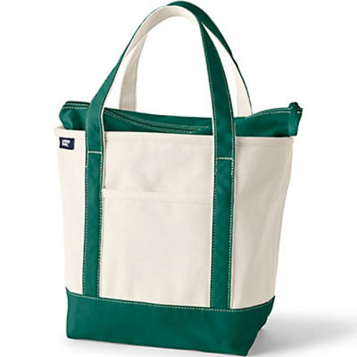 Medium Natural 5 Pocket Open Top Canvas Tote Bag | Lands' End