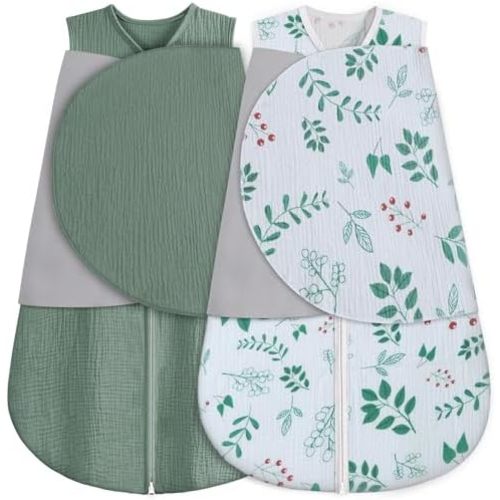 BSTOPPT Newborn Sleep Sack Baby Swaddle,0-12 Months,3-Way Adjustable Wearable Blanket,Swaddling Sleeping Bag