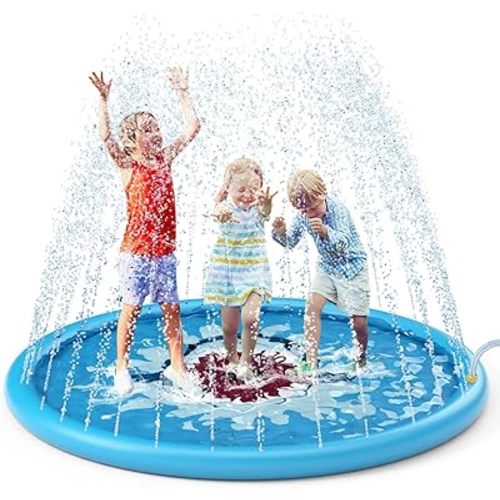 Jasonwell Splash Pad Sprinkler/ Play Mat for Kids, Outdoor Water Toys Inflatable for Baby Toddler Boys Girls Children Age 18+ Months ,Outside Backyard Dog Pool