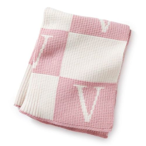 Initial Block Baby Blanket
