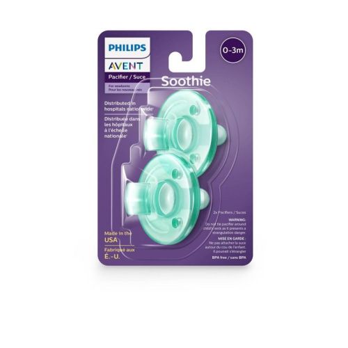 Philips Avent Soothie - 0-3m - Green - 2pk