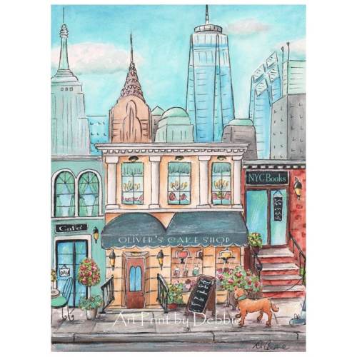 New York Print, Personalized With Child's Name, Gender Neutral Travel Theme Nursery, NYC Boys Room, 6 sizes 5x7 to 24x36 New York Poster