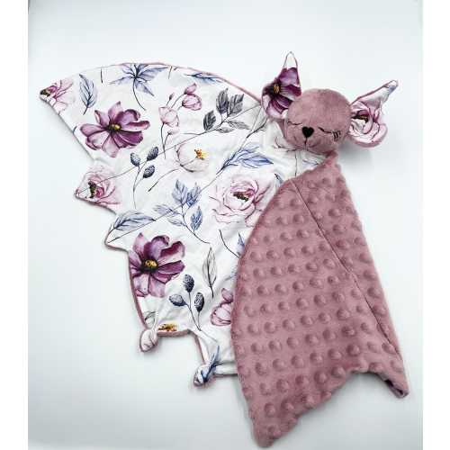 Baby bat security blanket, bat comforter, animal blanket, plush for baby, baby blanket bat, lovey blanket, bat plush, personalized baby toy